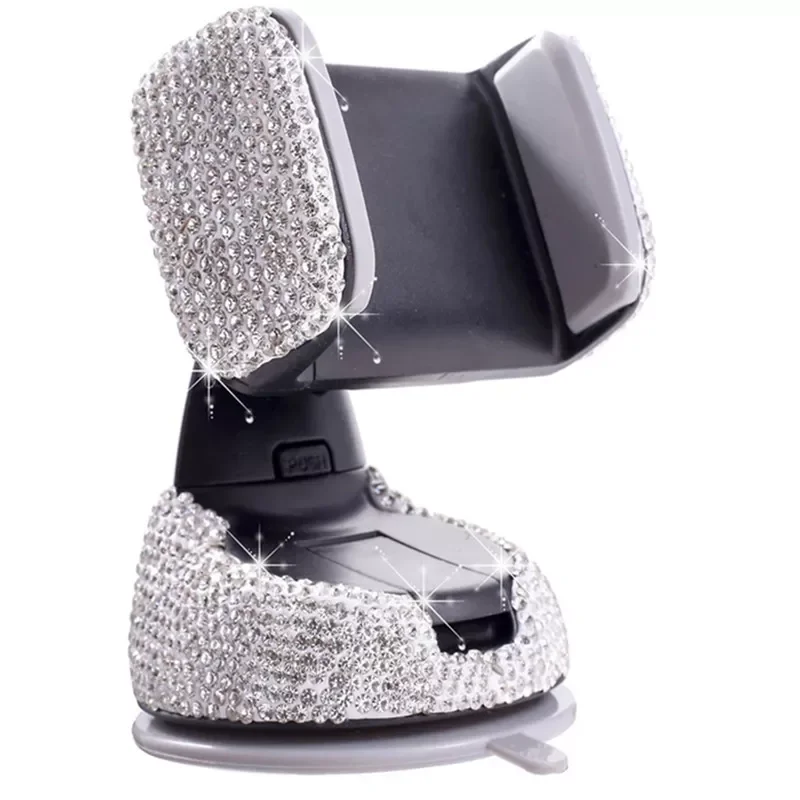 

Bling Phone Holder 2 In 1 360 Degrees Rotation Dashboard Cell Phone Holder Air Vent Mount for Galaxy Note20 S21 IPhone 12