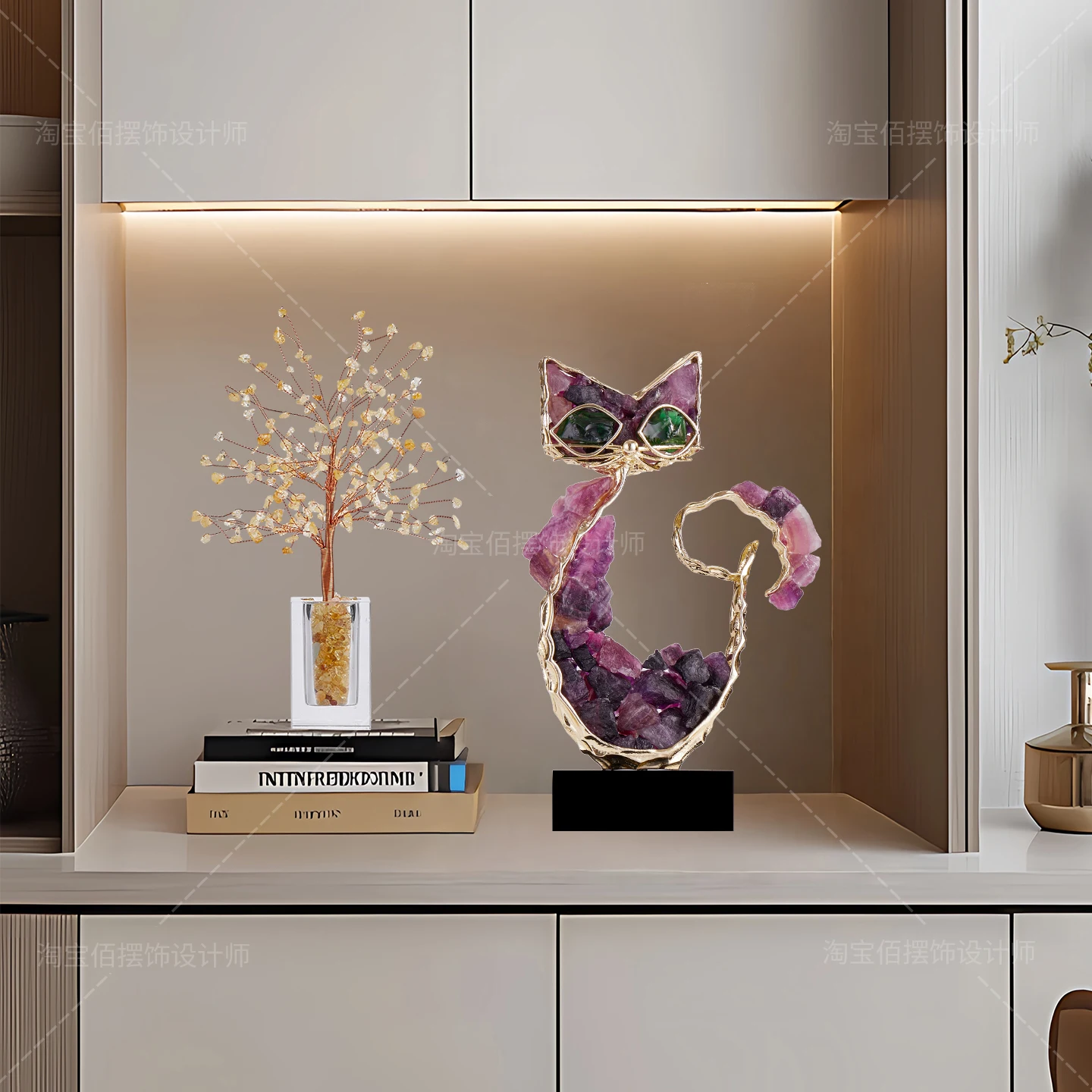 Фото Вход вход Lucky Cat орнамент светлый роскошный элитный гостиная ТВ-шкаф украшение на новоселье новый подарок на открытие дома №3