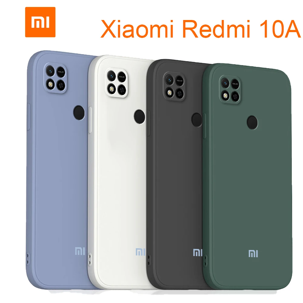 

xiaomi Redmi 10A case Liquid Silicone Case For coque Redmi 10 10A 10C With Logo coque Fast delivery