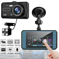 4 0 inch ips dash cam hd 1080p touch screen front and rear dvr recorder dash camera night vision with rear camera for car