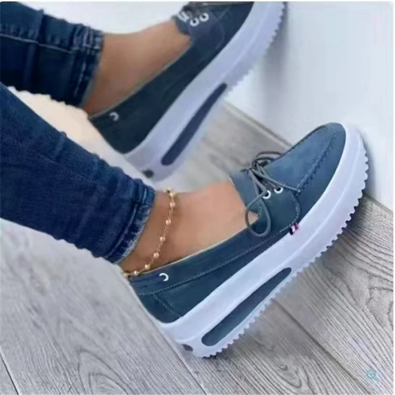 

Sneakers 2022 New Spring Autumn Casual Women's Vulcanized Shoes Breathable Lace-Up Outdoor Tenis Feminino Walking Wedge