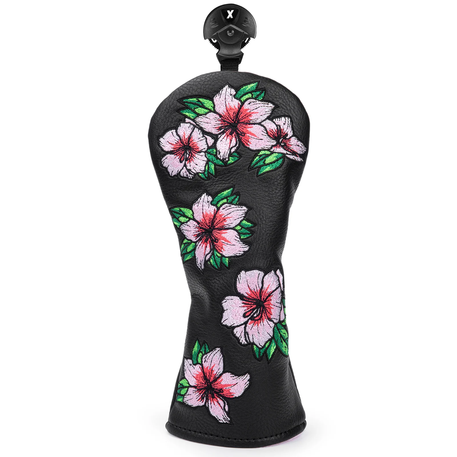 Фото Чехлы для гольф-клюшек Spring Flower Golfer Gift, черные, из премиальной кожи, для драйверов, фервейных вудов, гибридов, 3-х деревянных клюшек G №1