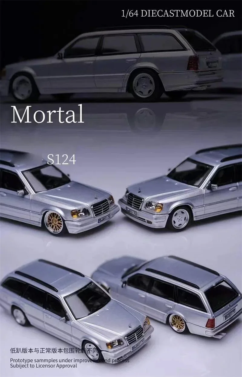 Модель автомобиля под давлением Mortal S124 серебристого/металлического красного