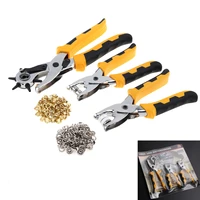 3 in1 leather punching pliers pressure pliers chrysanthemum pliers setter tool kit belt buckle and daisy buckle for repair tool