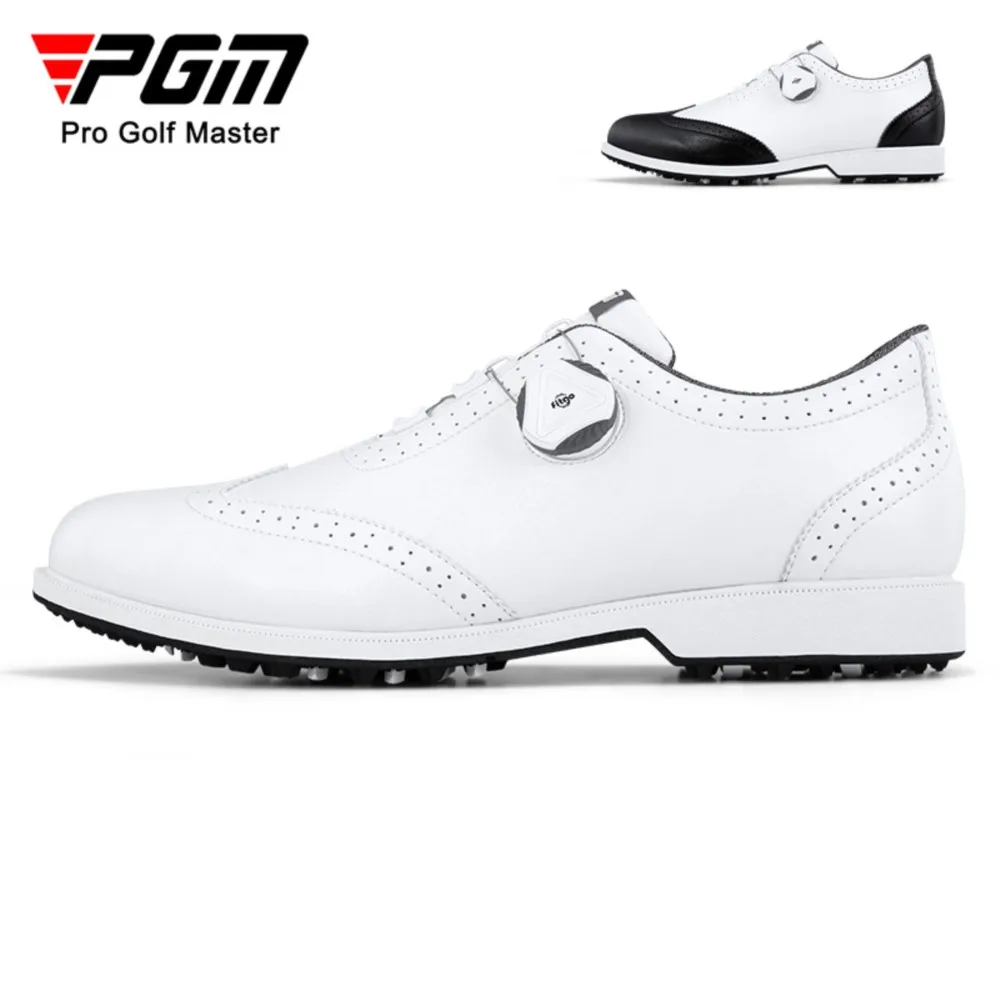 

PGM 2022 Men Bullock British Style Golf Shoes Antiskid Waterproof Breathable Swivel Laces Sneakers Shoe