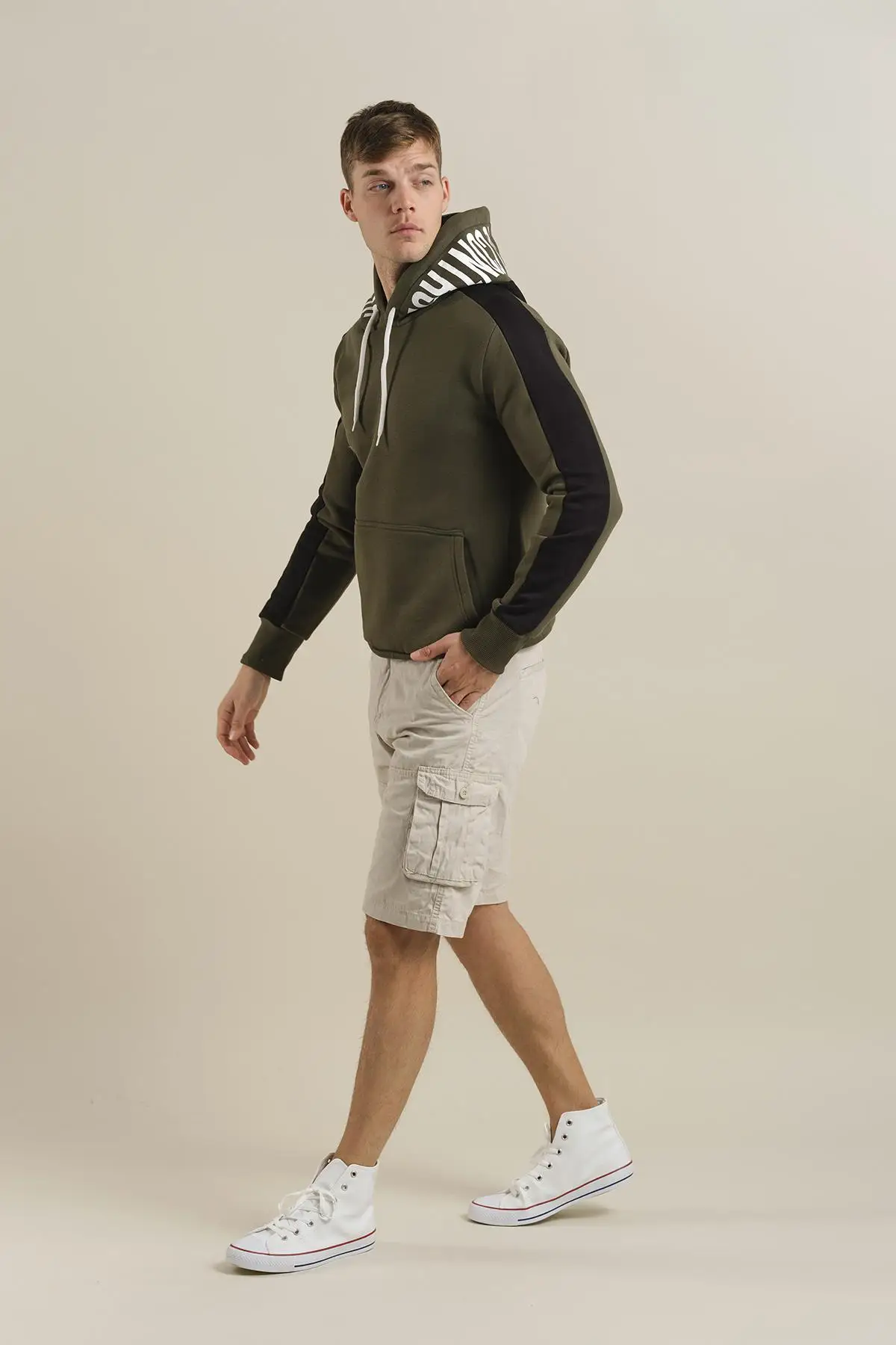 Crash 1593 Kapüşonu Printed Fleece Sweatshirt