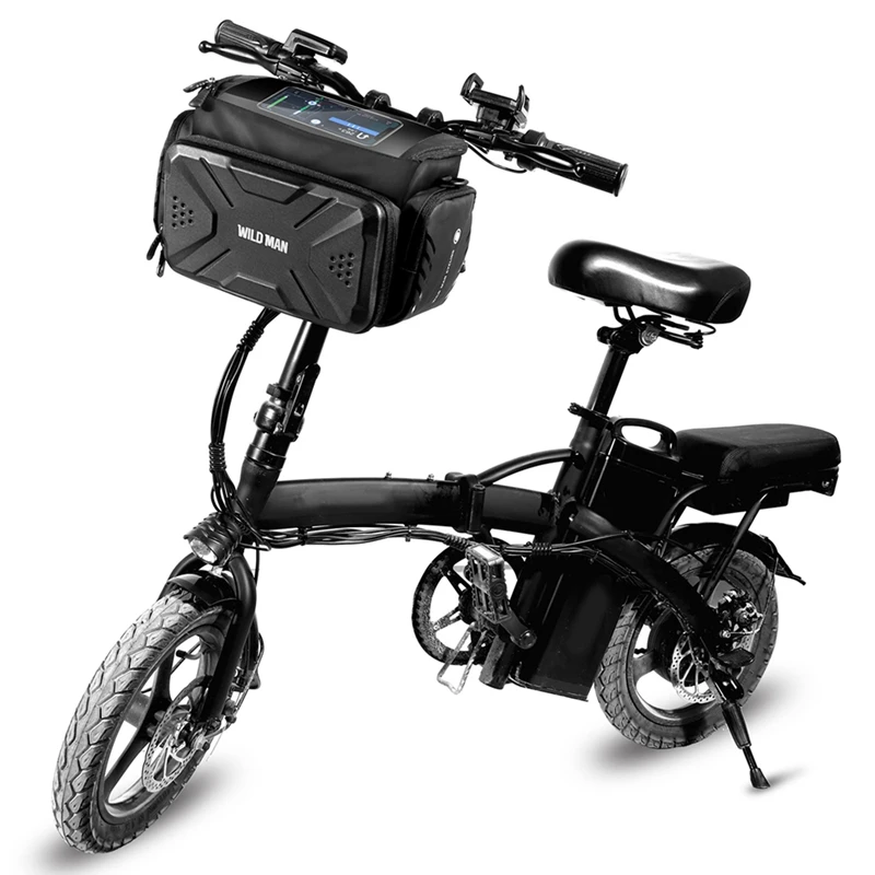 Сумка на руль велосипеда WILD MAN вместительная водонепроницаемая сумка для горного