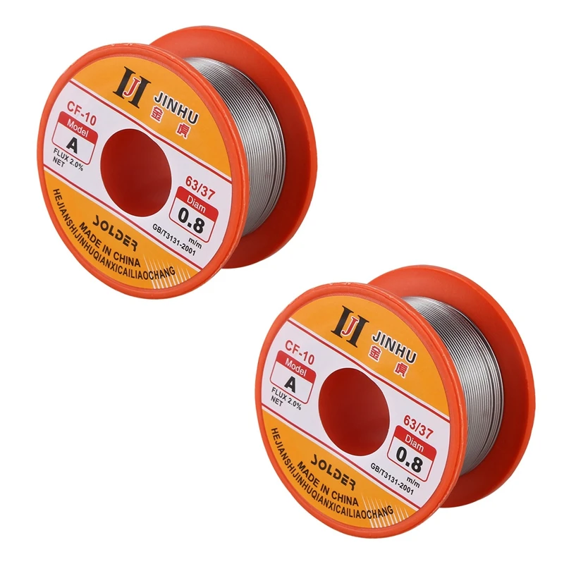 

2X Tin Lead Solder Core Flux Soldering Welding Solder Wire Spool Reel 0.8Mm 63/37
