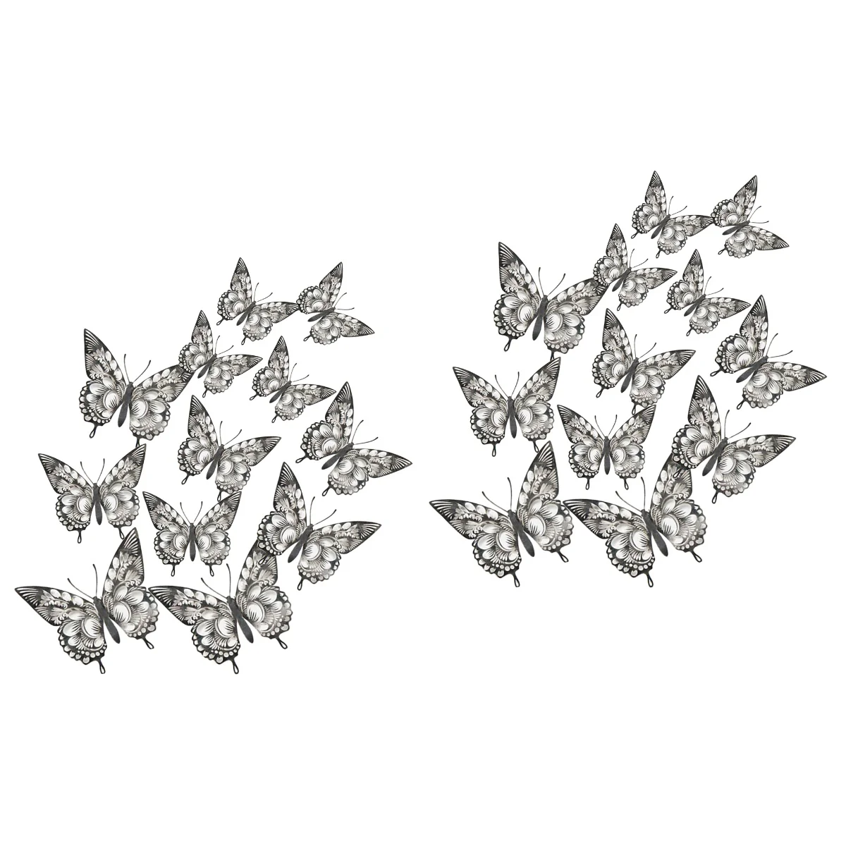 

48 Butterflies Wall Stickers Glitter Wall Decals Decor Crafts Wall Stickers