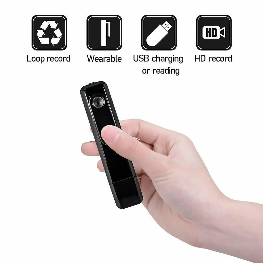 

Body Camera Hd 1080p Wearable Mini Spy Pen Cameras Portable Pocket Cam Convert Video Recorder Back Clip Camcorder