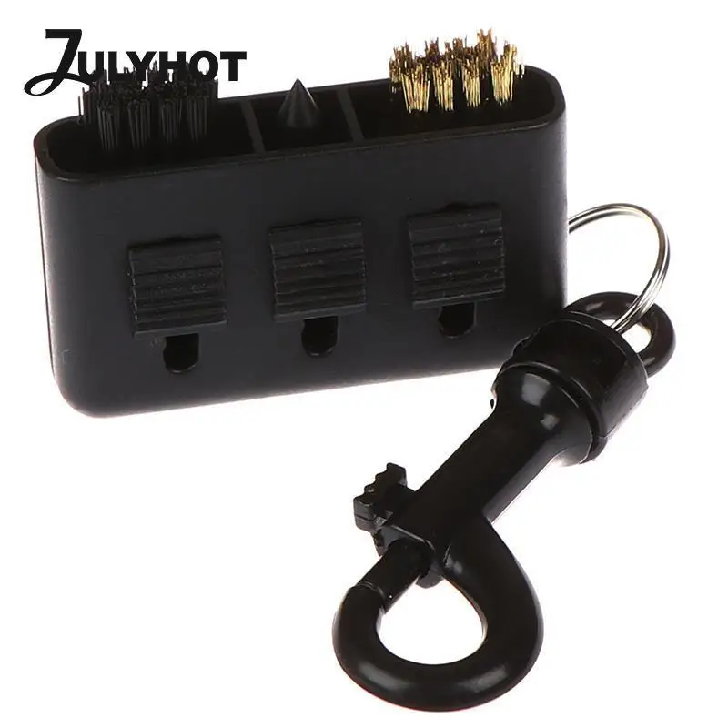 

3 в 1 брелок «кисть» для клюшки для гольфа, очиститель пазов, чистящие щетки для упражнений на открытом воздухе, аксессуары для гольфа, инстру...