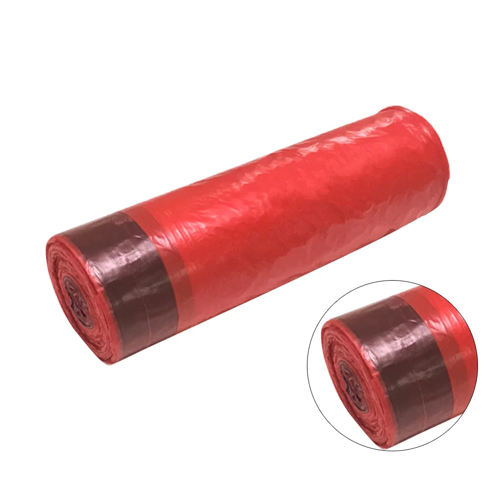 

15 шт/рулон мешки для мусора с кулиской одноразовые кухонные ручные пластиковые мусорные корзины мешок для мусора