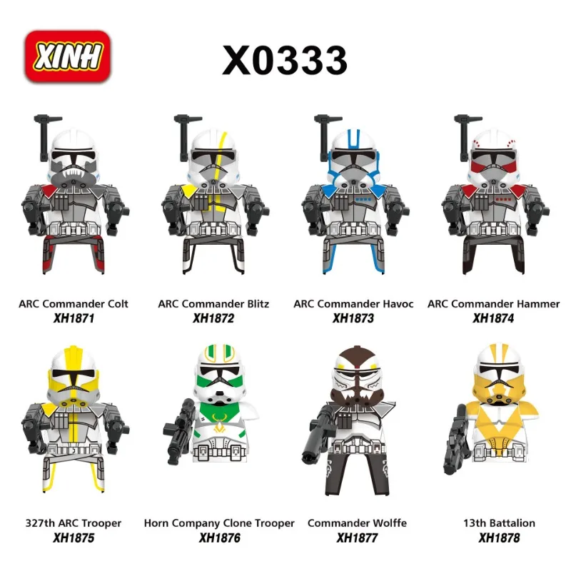

ARC X0333 солдат-клон мини-фигурка робота, конструктор BricksBB8, маленькие частицы, строительные блоки, игрушки для мальчиков, аниме-фигурки, мини-фигурки