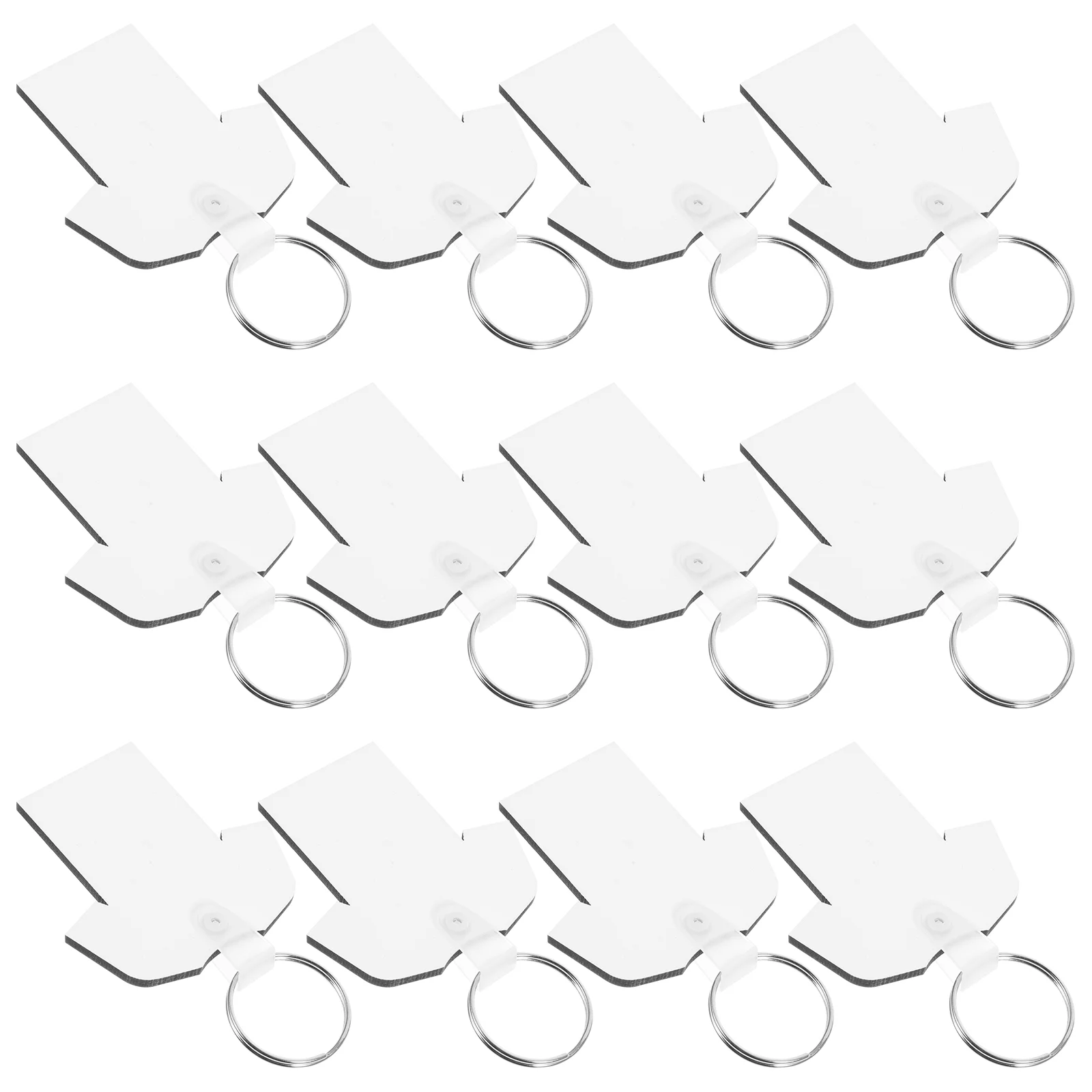 

40 Pcs Heat Transfer Pendant Labels Handicraft Blank Keychains Multi-function Sublimation Blanks Material Fiberboard