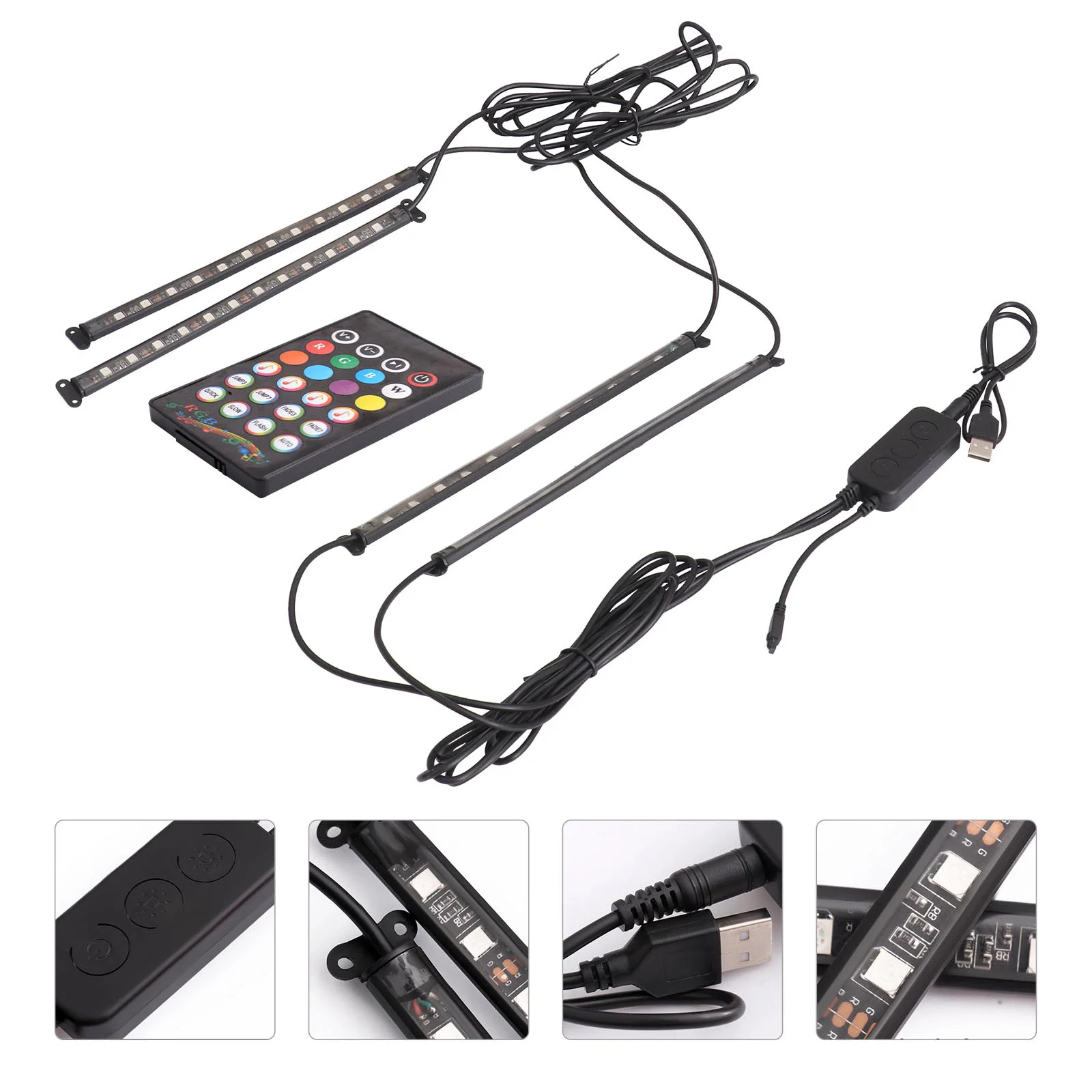 

Car Interior Lights Flashing Decor LED Under Body Atmosphere Lamp Remote Control Cars Auto