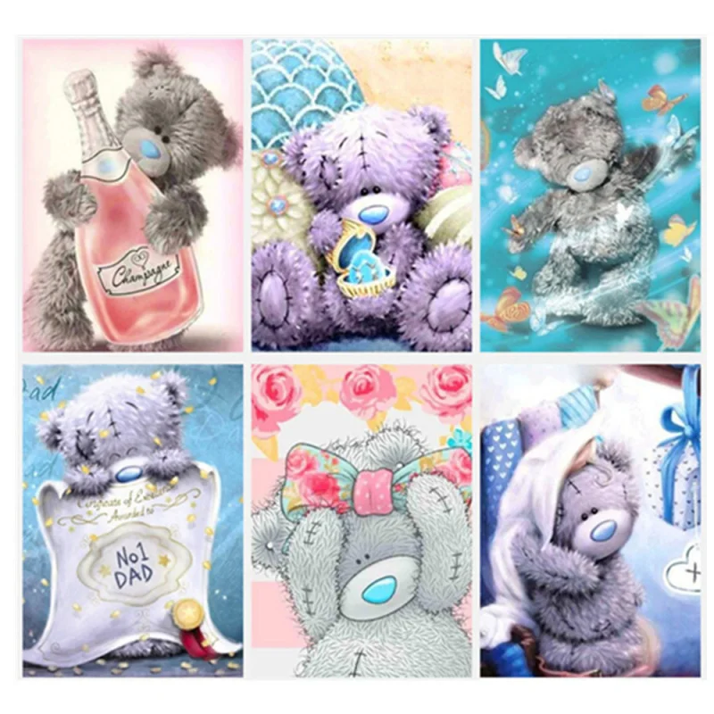 5D Алмазная картина Большой плюшевый мишка Детская комната Декоративная живопись