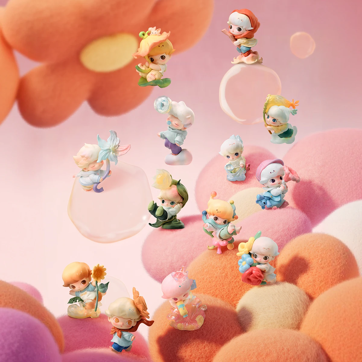 Фото 【EU】POP MART DIMOO Серия фигурок Moments in Bloom, 1 шт./12 шт., коллекционная фигурка в слепой коробке, милая игрушка №3