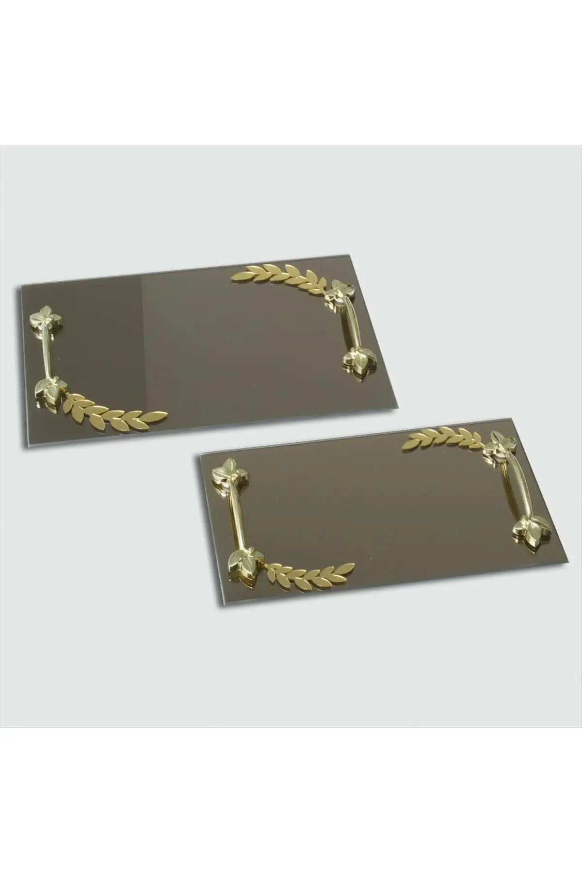 

Silver Glass Tray Set