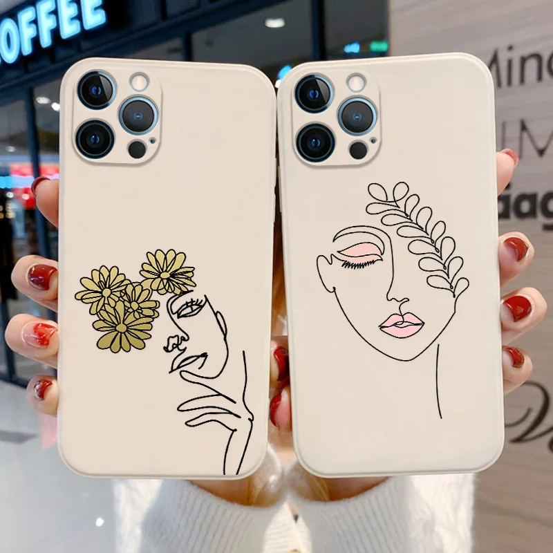 

For iPhone 11 Case Coque For iPhone 11 12 Pro Max 7 8 Plus X XR XS Max SE 2020 SiliconeCamera Protection Cute Painted Bumper