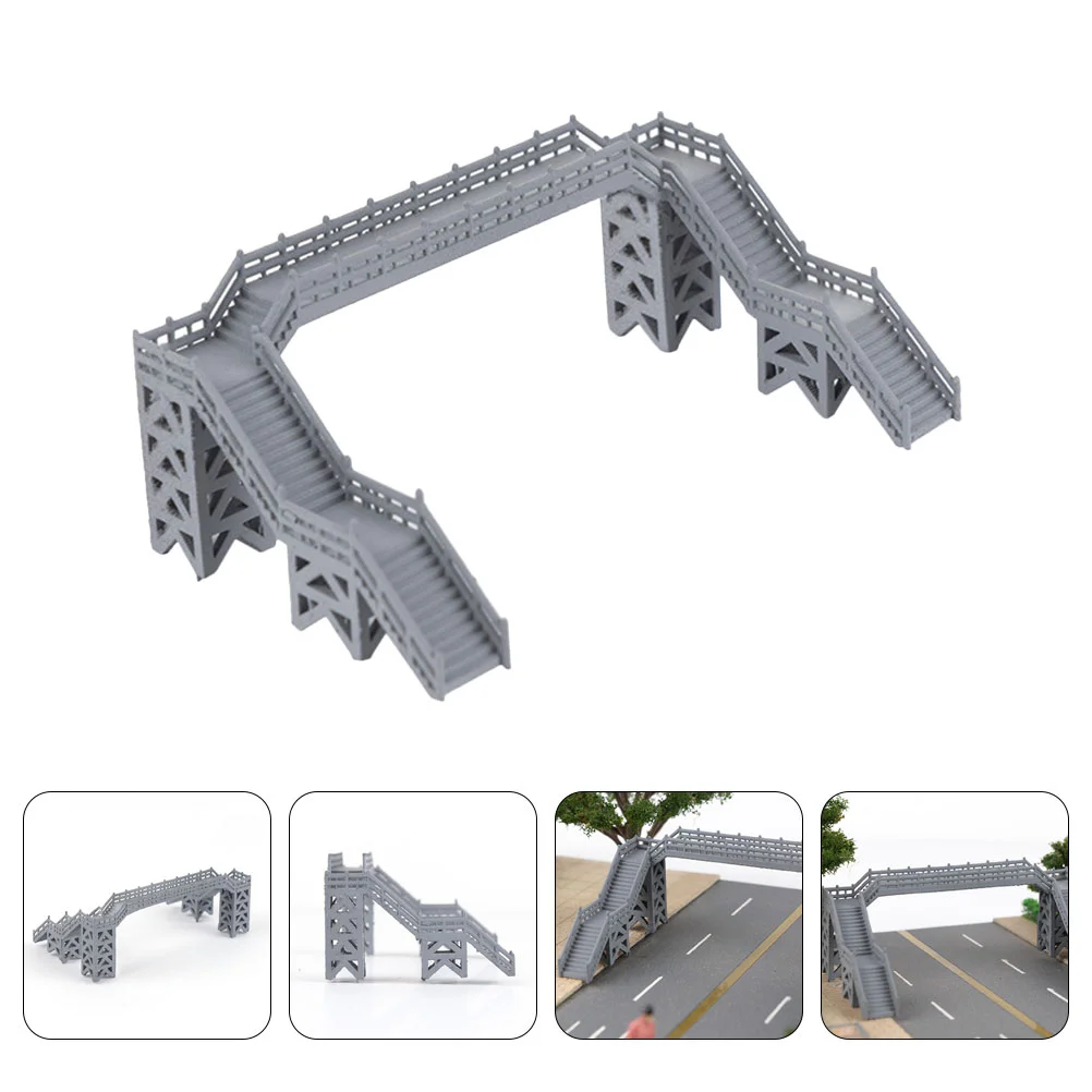 

Footbridge Building Model Railway Scenery Material Overhead Footbridge Decoration