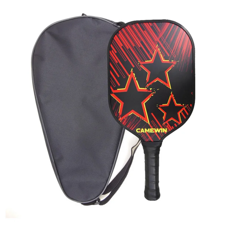 Portable Pickleball Paddle Set Glass Fiber Lightweight Racket Ball Cricket Bat Kit With Racket Cover Bag