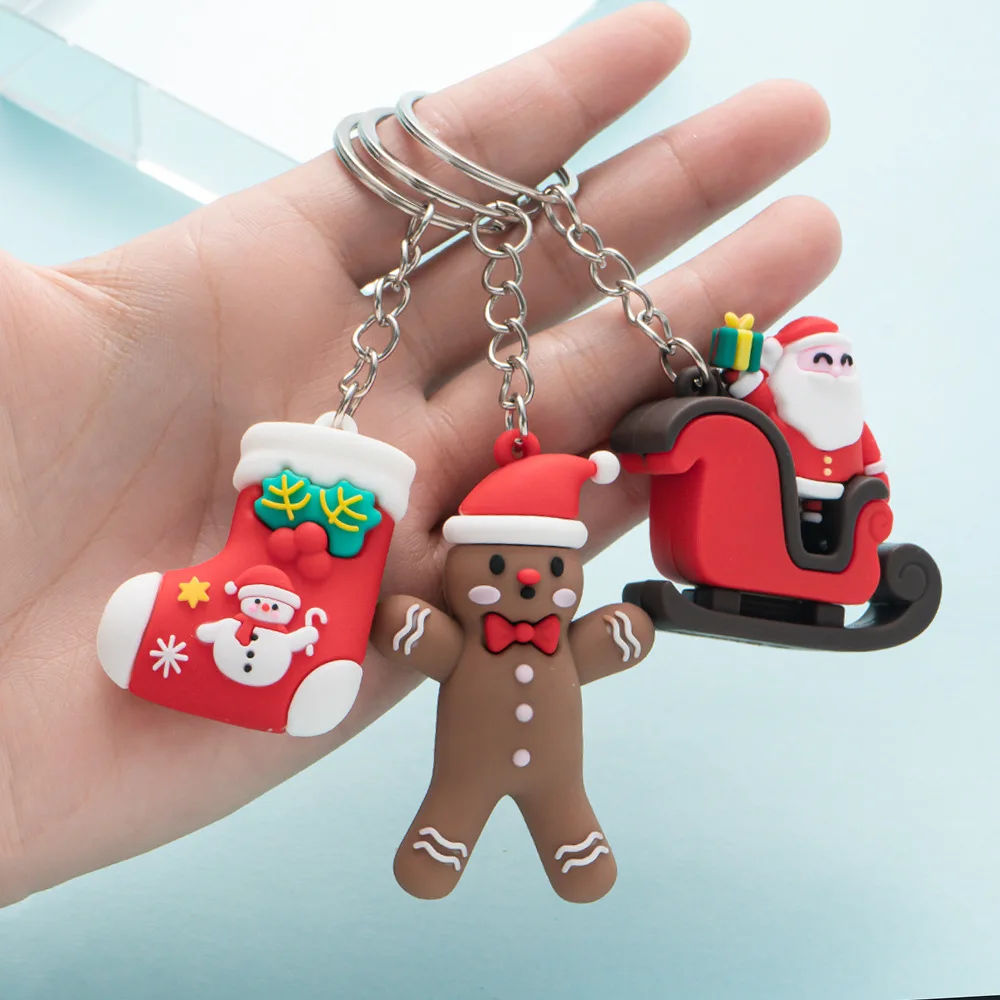 Рождественский брелок с героями мультфильмов милая кукла кулон Санта-Клаус