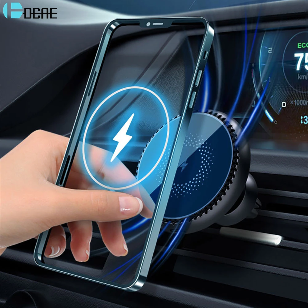 Магнитное беспроводное автомобильное зарядное устройство 15 Вт для iPhone 13 12 Mini Pro Max