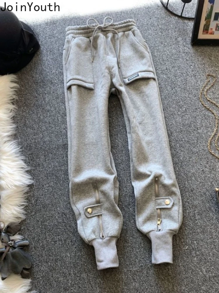 Толстые тренировочные штаны модные джоггеры Y2k для женщин уличная одежда