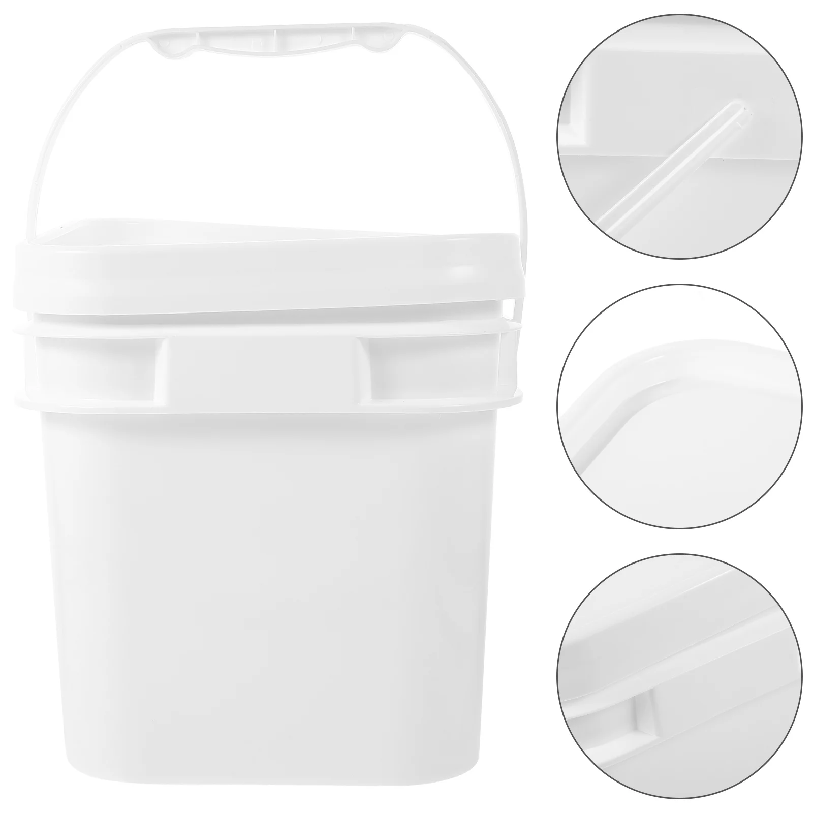 

Plastic Pail Pail Container Empty Can with Lid Multipurpose Storage Bucket