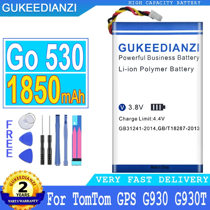 

1850mAh New GUKEEDIANZI Battery Go 530 For TOMTOM GPS G930 G930T A8 MP3 MP4 MP5 E-book Go 530 Live, 630 630T 720 730 730T tools