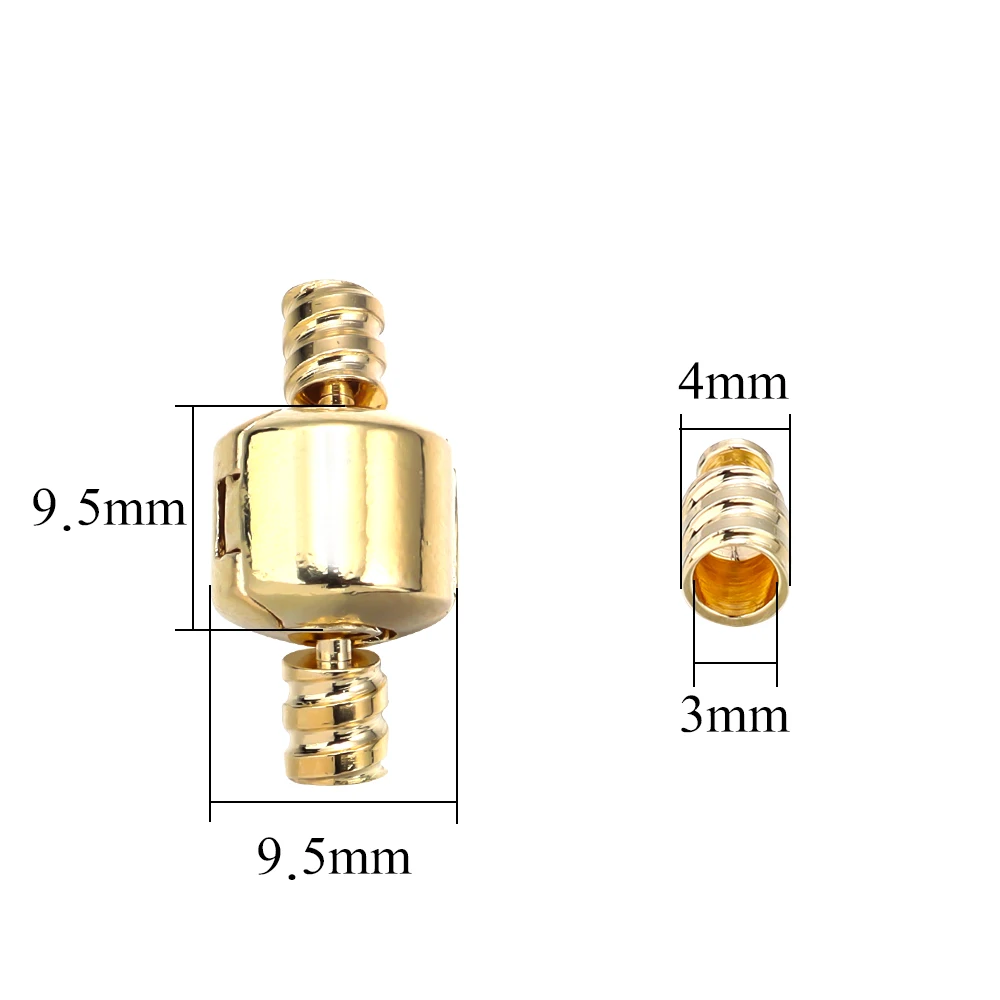 5 компл. медных браслетов 9 мм пресс-застежка подходит для кожаного шнура 3