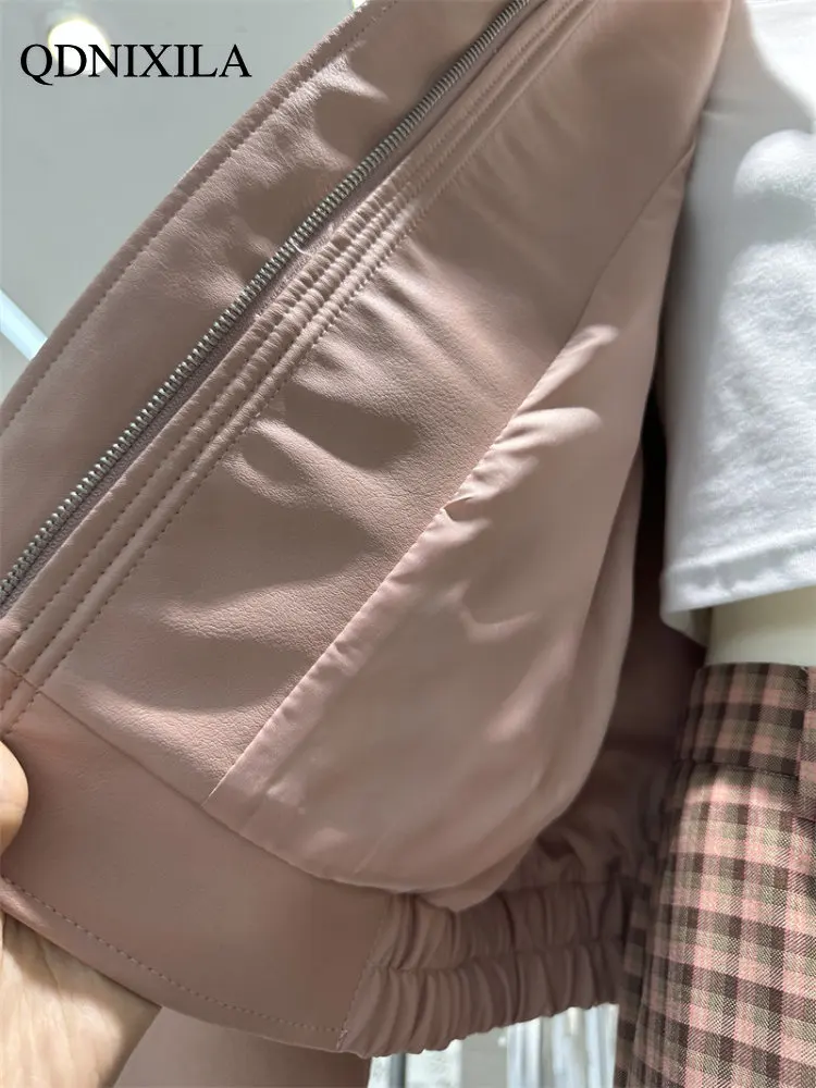 Women's Leather Jacket Spring Jacket Women New Coat & Jacket Loose Slim Lapel Leather Coat Women Jacket Top Leather Jacket Women