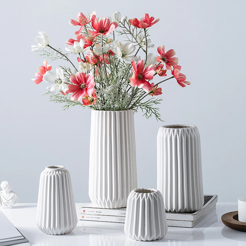 

Nordic Ceramic Ornaments Dried Flower Arrangement Plant Pots Decorative Home Vases Living Room Table Decoration Accessories