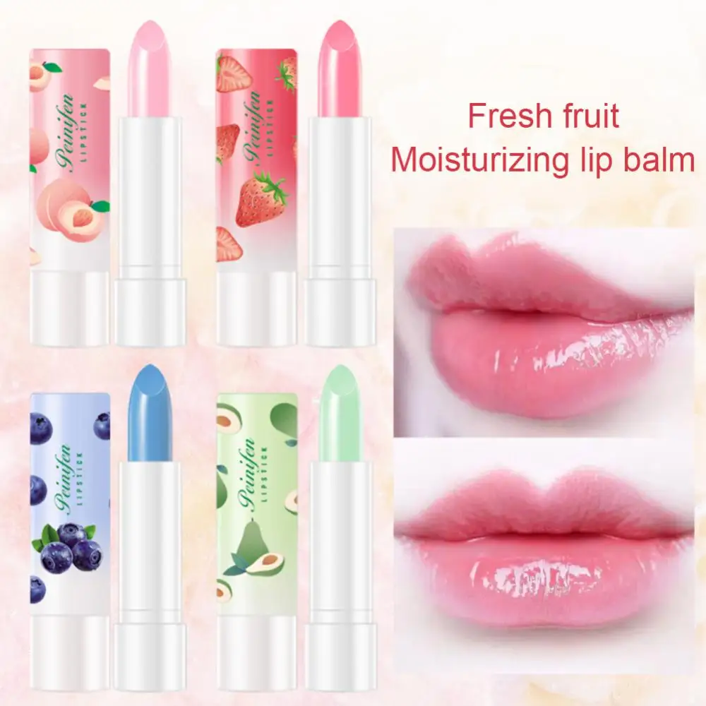 

4 Smells Natural Moisturizing Lip Balm Hydration Nutritious Reduce Lip Line Long-lasting Waterproof Lipstick Lip Care TSLM1
