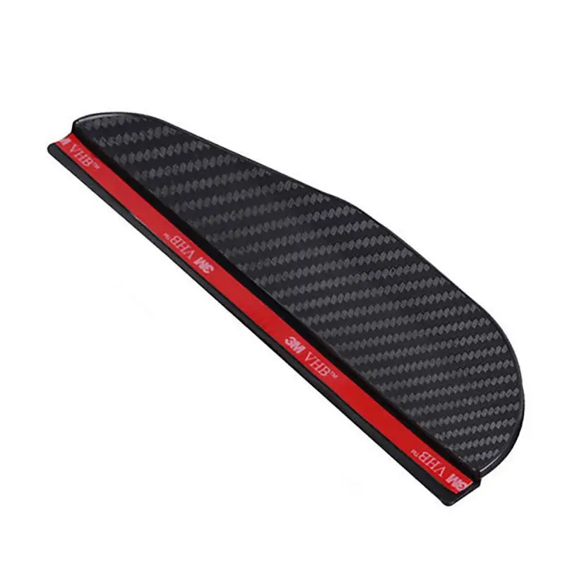 

New Car Side Rear View Mirror Rain Eyebrow Visor Carbon Fiber Look Sun Shade Snow Guard Weather Shield Cover Auto Accessories