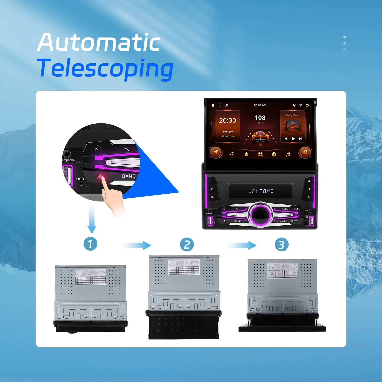 Автомобильный мультимедийный плеер Podofo стерео-система на Android с 7 &quotсенсорным