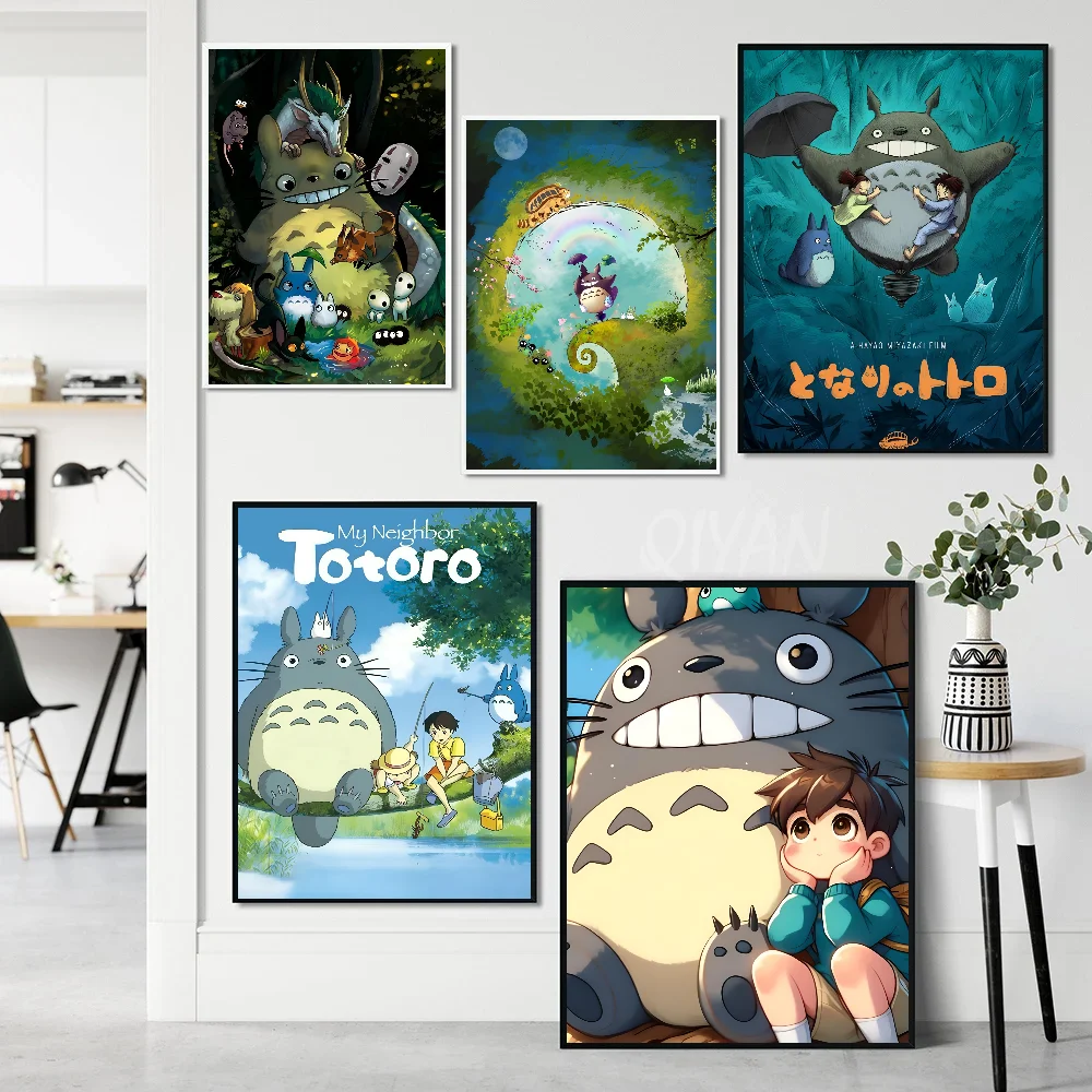 Kawaii Тоторо классический постер с фильмом бумажный принт для дома гостиной