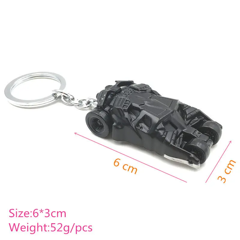 Темный рыцарь летучая мышь Бэтмобиль брелоки подарок Chaveiro автомобильный брелок