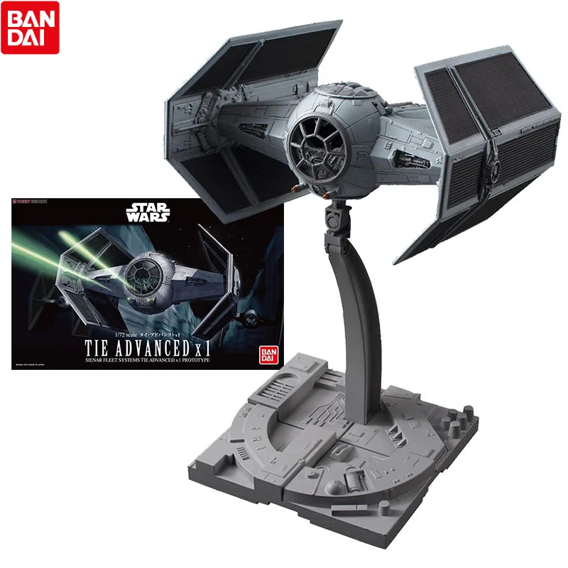 

Bandai Star Wars Blocks Anime Figure 1/72 Tle Advanced X1 Genuine Assembly Vehicle Model Action Toy Figure Toys for Children