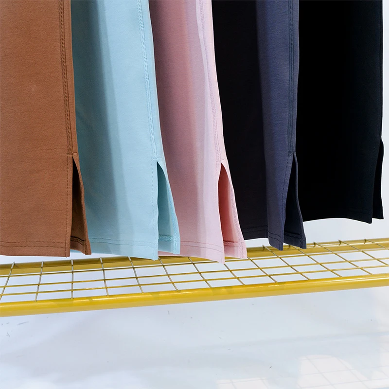 Yoga Soft Throwback Still High Waist Drawstring Pants High Stretch Nylon Women Casual Flare Pants Relaxed Fit with Slit Bottom