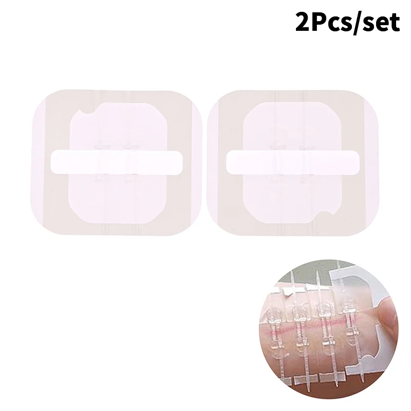 

Outdoor Portable 2pc Fast Suture Zipper Tie Wound Closure Patch Hemostatic Patch Wound Fast Suture Zipper Band-Aid Skin Care