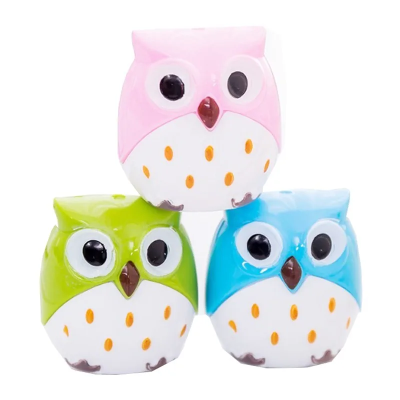 

1pc Lovely Cartoon Owl Pattern Pencil Sharpener Stationary for Students Kids Back To School Supplies
