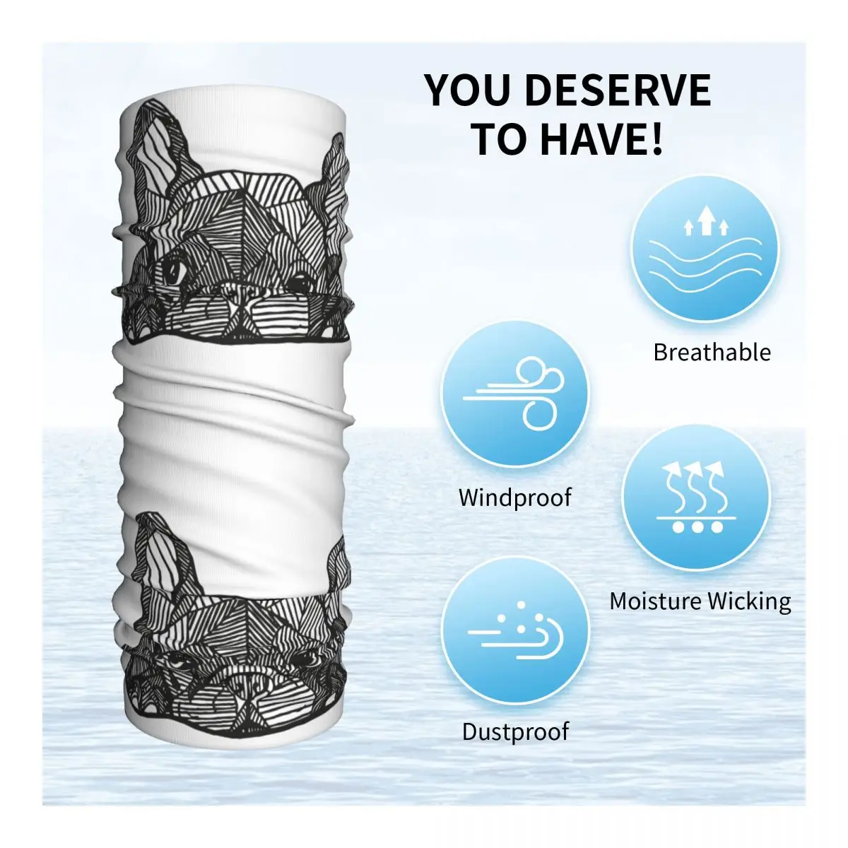 Бандана для любителей французского бульдога щенков собак шеи гетры с принтом