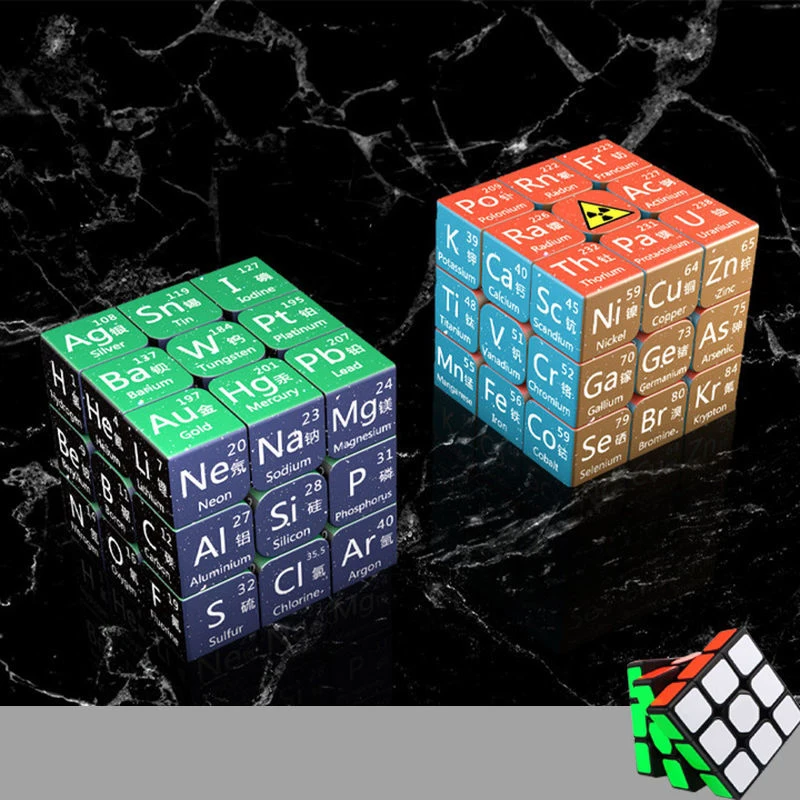 

Kid Magic Cube Student Education Mathematics Chemistry Physics Knowledge 3x3x3 Puzzle Cube Toy for Children Learning Magico Cubo