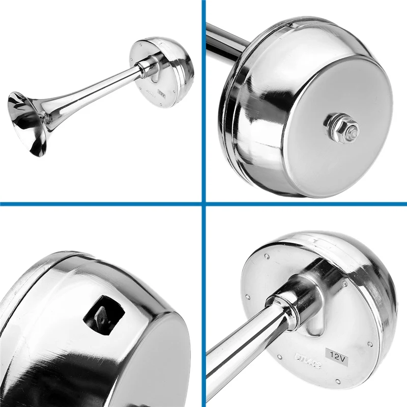 12 В 126 дБ Автомобильный Универсальный супер громкий клаксон хромированный