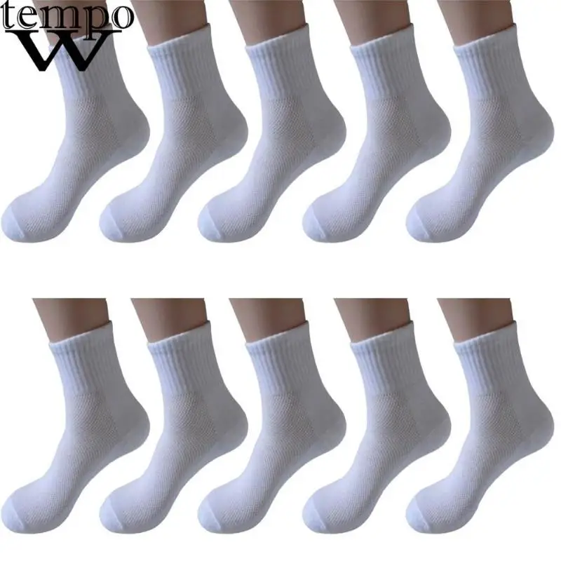 WTEMPO 1 Pair Cushion Woman Crew Socks Mesh Classic Necessary Style Solid Female Ankle Socks