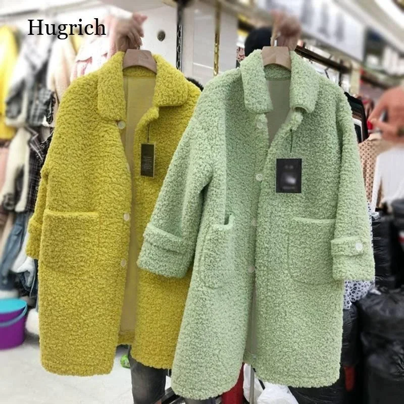 Imitation Lamb Down Jacket Women Coat Fur Coat Winter 2022 Hanbok Women's Winter Coat Woman Made Fur Coat Oversized Fluffy Coat