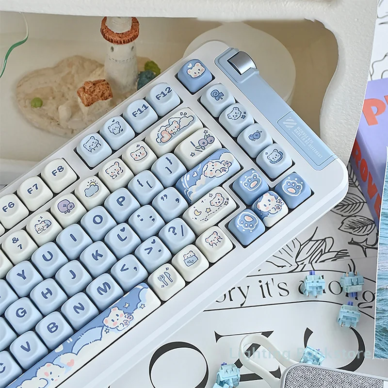 140 клавиш колпачки для с милым котом кроликом щенком и медведем профилем MOA