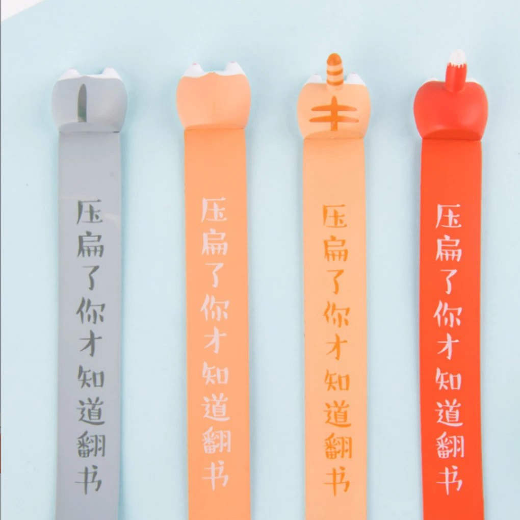 

4Pcs Stereo Unique Animals Bookmarks Lifelike Lovely Bookmark PVC Material Funny School Stationery Kids Supplies