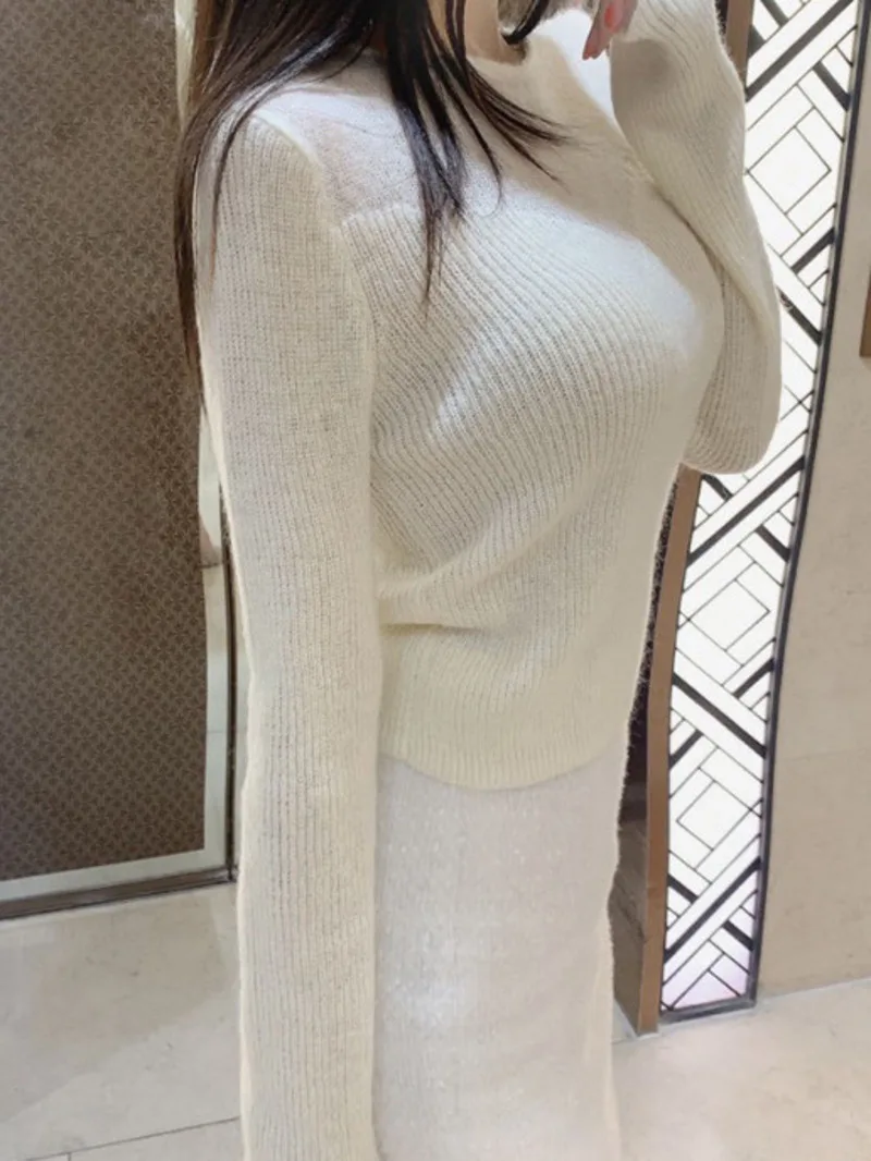 Осень/зима корейская версия новый пуловер с круглым вырезом и длинными рукавами